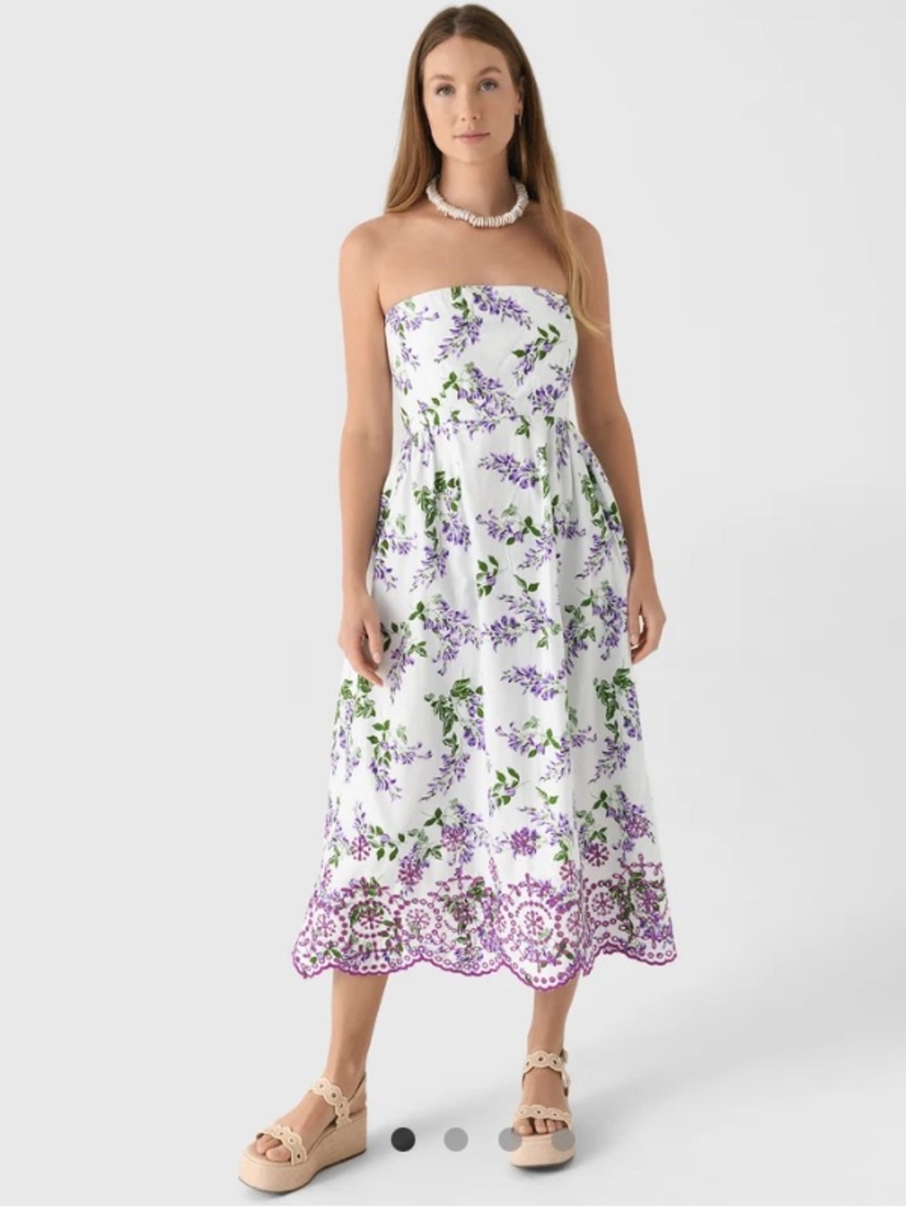 NWT Banjanan Simona Midi  Dress in Violet Strapless Size XXL